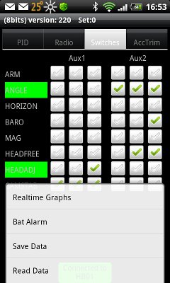 Naze32/Multiwii Configurator