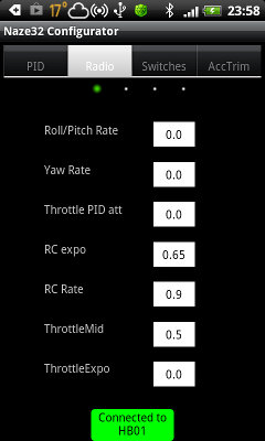 Naze32/Multiwii Configurator