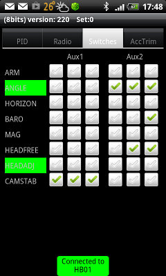 Naze32/Multiwii Configurator