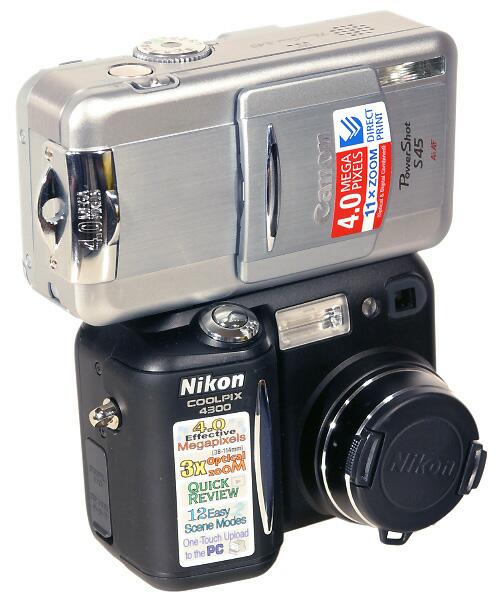 Canon PowerShot S45 и  Nikon COOLPIX 4300