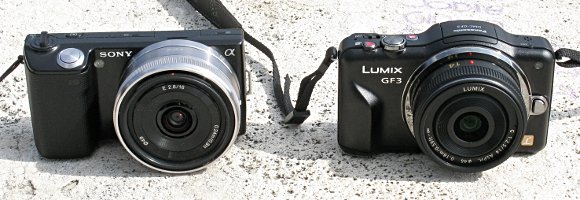 Sony NEX-5 и Panasonic GF3